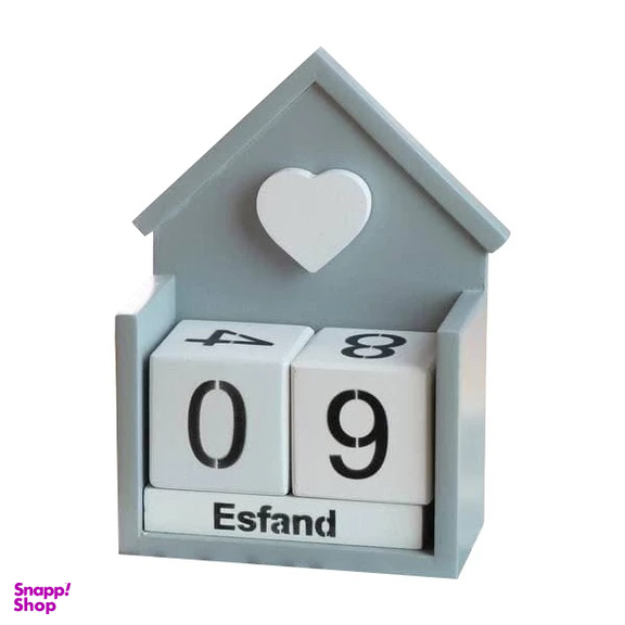 تقویم رومیزی چوبی طرح کلبه مدل TK30