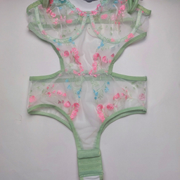 لباس خواب زنانه نوشه پوش مدل بادی توری فنردار کد 907