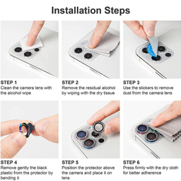 محافظ لنز دوربین بوف مدل Diamond-Luxury-G مناسب برای گوشی موبایل اپل iphone 13 Pro Max / 13 Pro