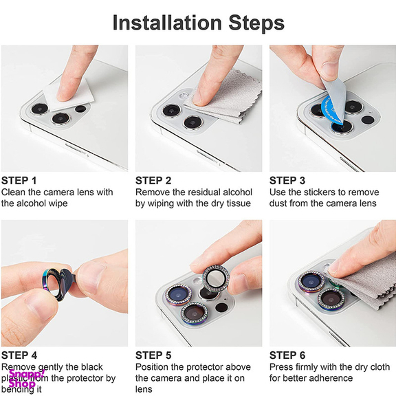 محافظ لنز دوربین بوف مدل Diamond-Luxury-G مناسب برای گوشی موبایل اپل iphone 13 Pro Max / 13 Pro