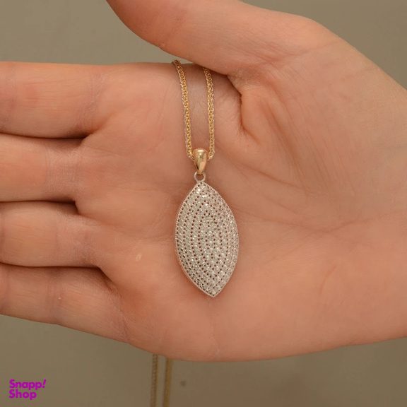 آویز گردنبند طلا 18 عیار زنانه وی وی گلد گالری مدل چشم 6622