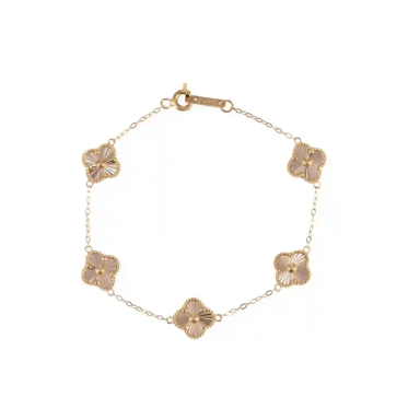 دستبند طلا 18 عیار زنانه میلی گالری طرح ونکلیف کد MT1877