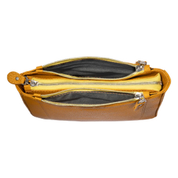 کیف دوشی چرم طبیعی زنانه آروین‌ چرم کد AR-117