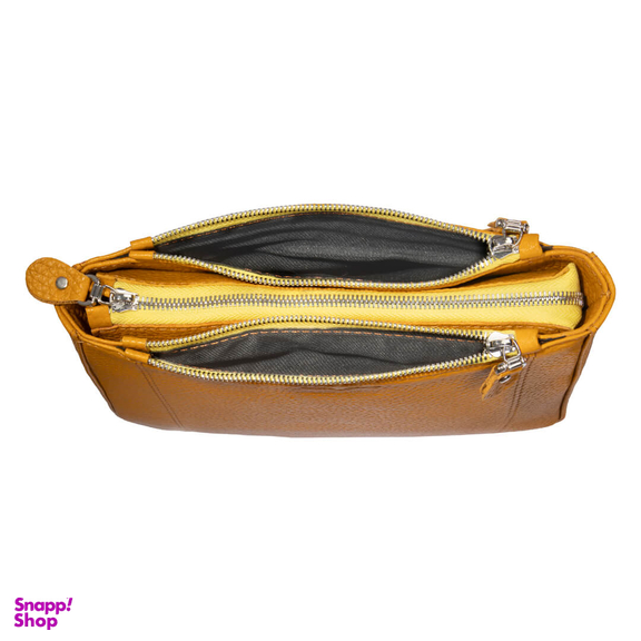 کیف دوشی چرم طبیعی زنانه آروین‌ چرم کد AR-117