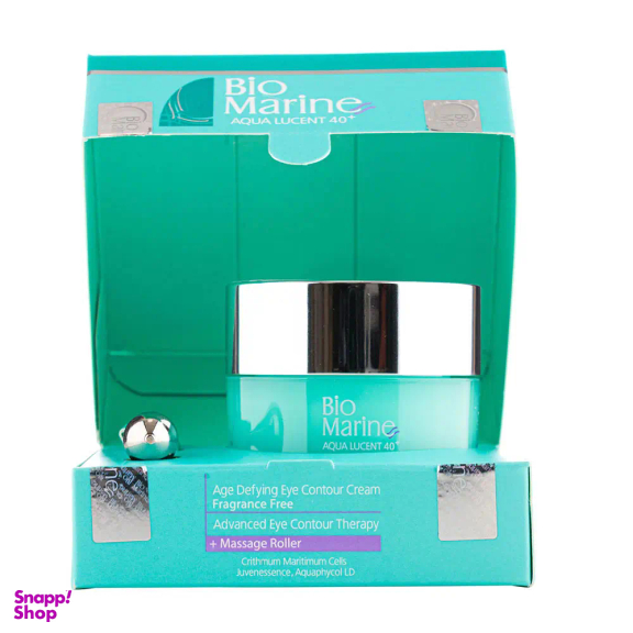 کرم دور چشم بایومارین حاوی عصاره جلبک های دریایی به همراه گوی ماساژ حجم 15 میلی لیتر