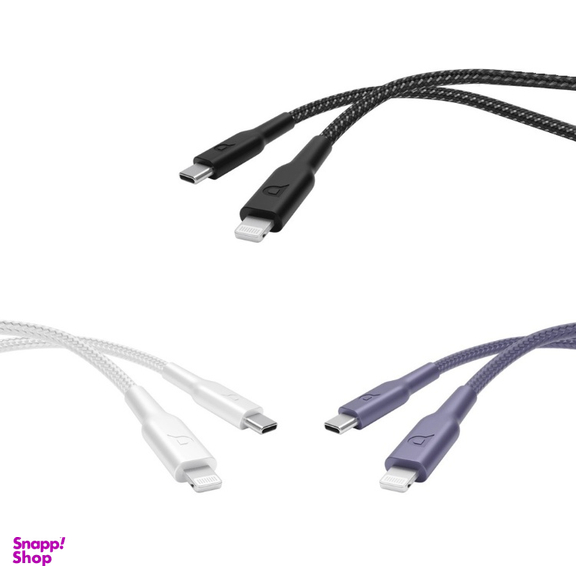 کابل دیتا 60 وات Type-C به Lightning پاورولوژی مدل Braided طول 1.2 متر