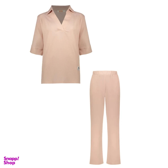 ست پیراهن و شلوار زنانه مادر مدل هیوا رنگ کالباسی