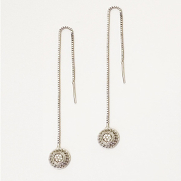 گوشواره نقره زنانه گیرا مدل بخیه G0665