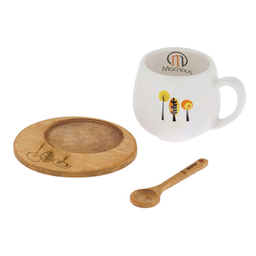 ست ماگ مکنوس کد 1008 همراه با قاشق و زیرلیوانی