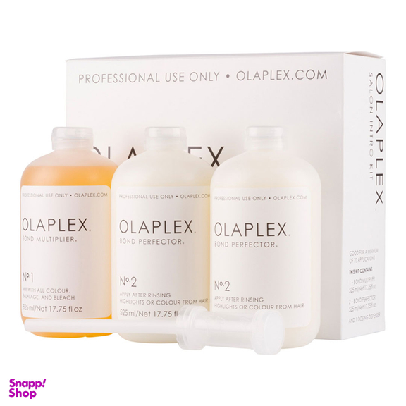 سرم مو اولاپلکس مدل salon kit حجم 525 میلی لیتر بسته 3 عددی