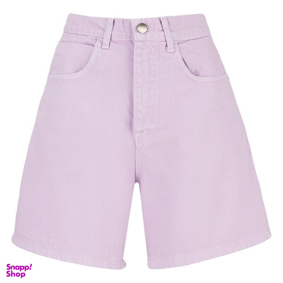 شلوارک زنانه سرژه مدل 229126 کتان رنگ یاسی