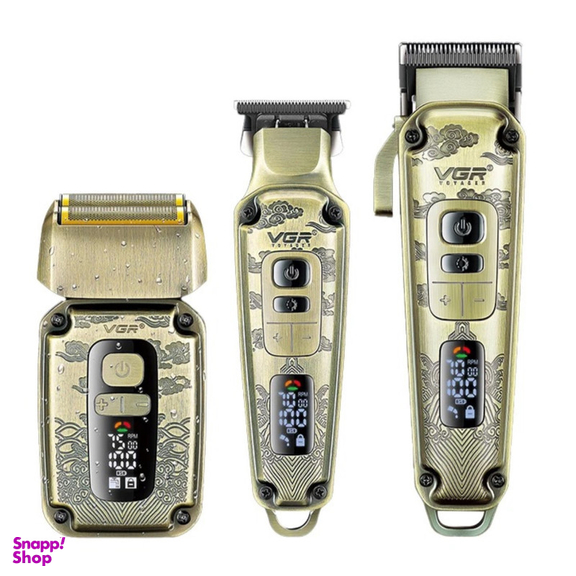 ماشین اصلاح موی سر و صورت وی جی آر مدل V-642 مجموعه 3 عددی