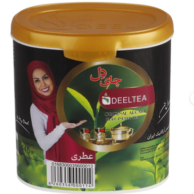 چای سیاه عطری دل الف دل بازرگانی وزن 445 گرم