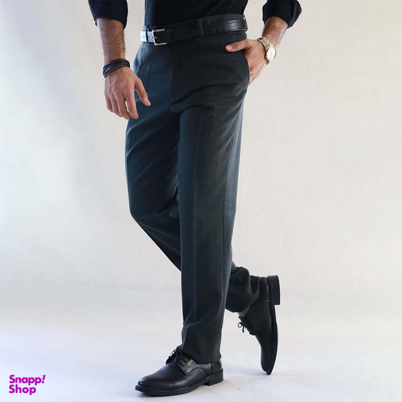 شلوار مردانه پارچه ای مدل کلاسیک کد 30213 رنگ زغالی