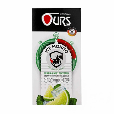 کاندوم تاخیری اورز مدل ice mohito بسته 12 عددی