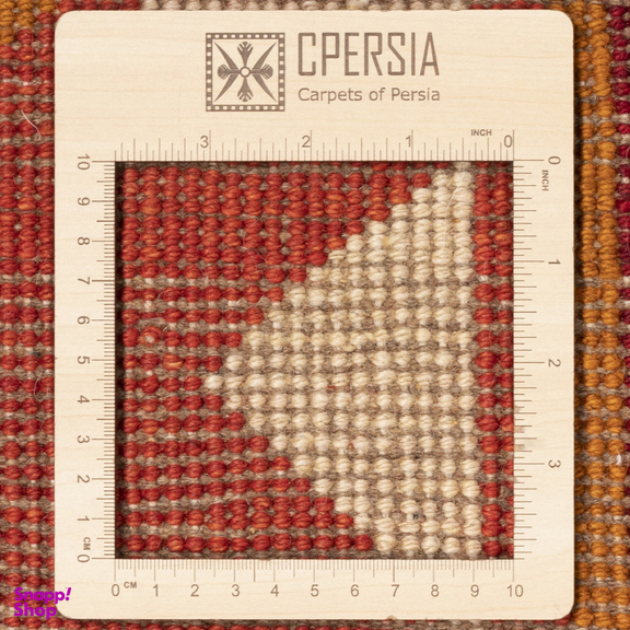 گبه دستباف کناره سی پرشیا کد 122594 سایز 2.02x1.05 متر