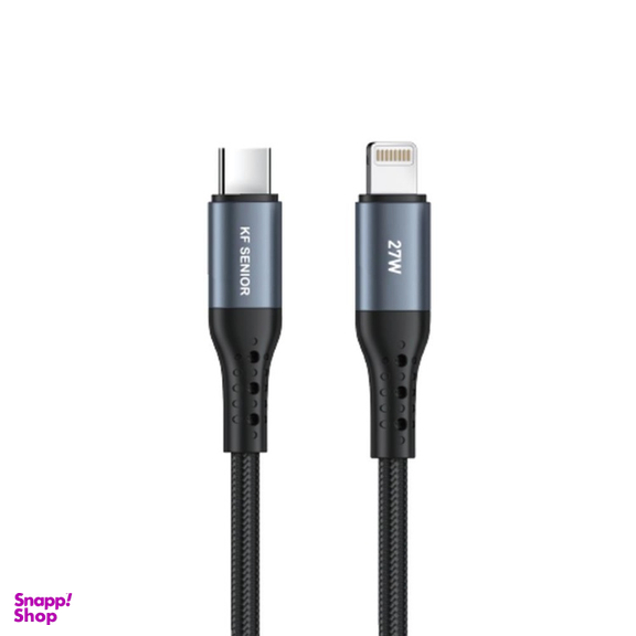 کابل دیتا Type-C به Lightning کی اف-سنیور کد KF Senior S89-C.IP طول 1.2 متر