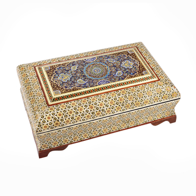 جعبه خاتم کاری خادم ملت کد 1371