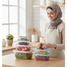 ظرف نگهدارنده نورینو مدل آسو کد 004 مجموعه 6 عددی