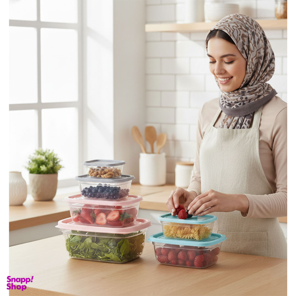 ظرف نگهدارنده نورینو مدل آسو کد 004 مجموعه 6 عددی