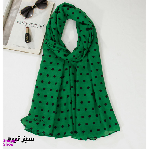 شال زنانه آنالیا مدل نخی تابستانه خنک جدید خالخالی کد a-2445