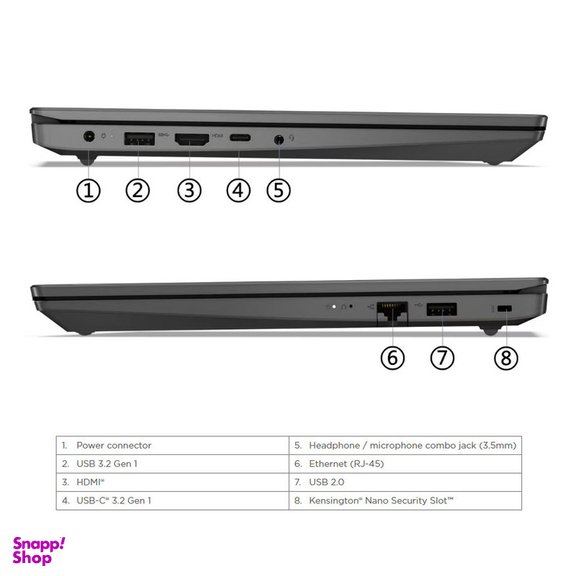 لپ تاپ 15.6 اینچی لنوو مدل V15 G4 IRU-i5 13420H-16GB DDR4-512GB SSD-TN