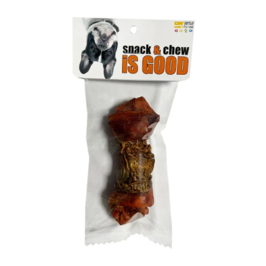 تشویقی سگ ایزگود شهرپت مدل استخوان گره ای گوشت دورپیچ وزن 50 گرم