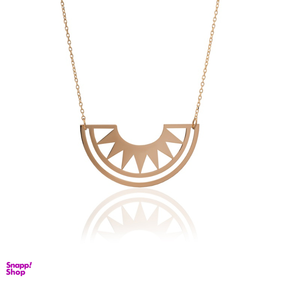 گردنبند طلا 18 عیار زنانه داریم طرح لیزری نیمه آفتاب