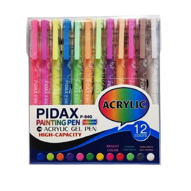روان نویس اکرولیک پیداکس مدل P940 مجموعه 12 عددی