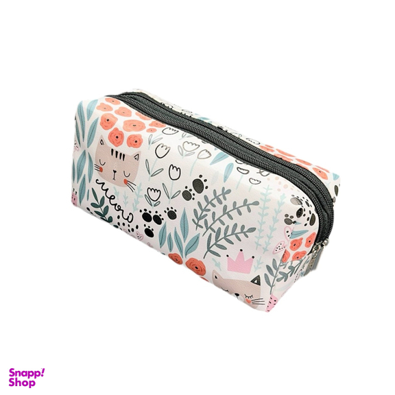 کیف لوازم آرایش دو زیپ طرح مینیمال کد dinky503