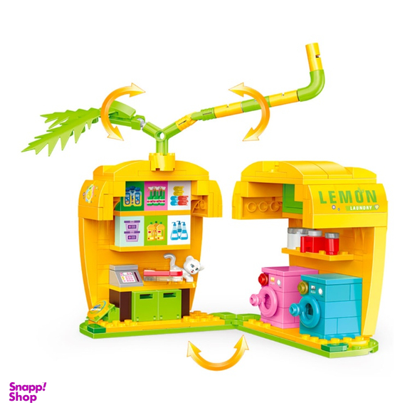 لگو 257 قطعه کوگو مدل فروشگاه اتوشویی طرح لیمو