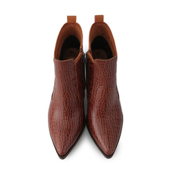 بوت زنانه چرم آگوست مدل 117002 CROCO B