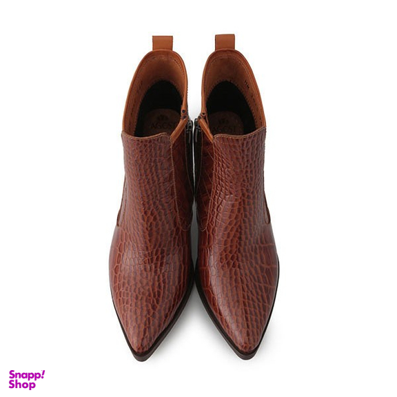 بوت زنانه چرم آگوست مدل 117002 CROCO B