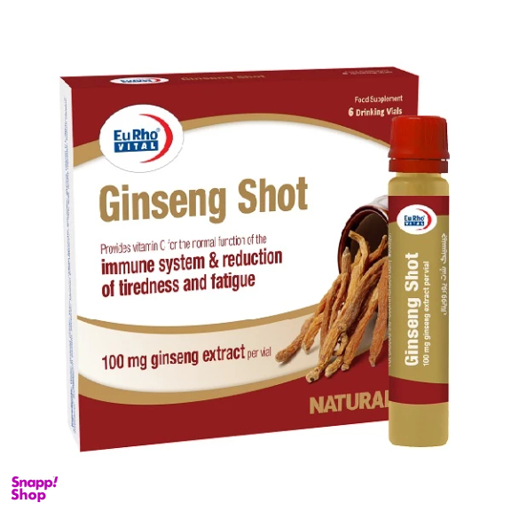 ویال خوراکی یورو ویتال مدل جینسینگ بسته 6 عددی