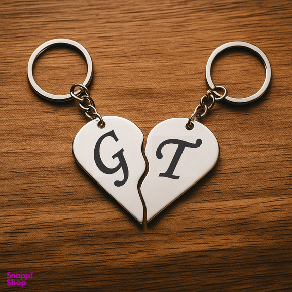 جاکلیدی گیلواره زراوشان مدل قلب دو تکه حرف G T