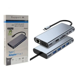 USB هاب 4 پورت و کارت‌ خوان SD/TF/MS پی نت مدل T-1101