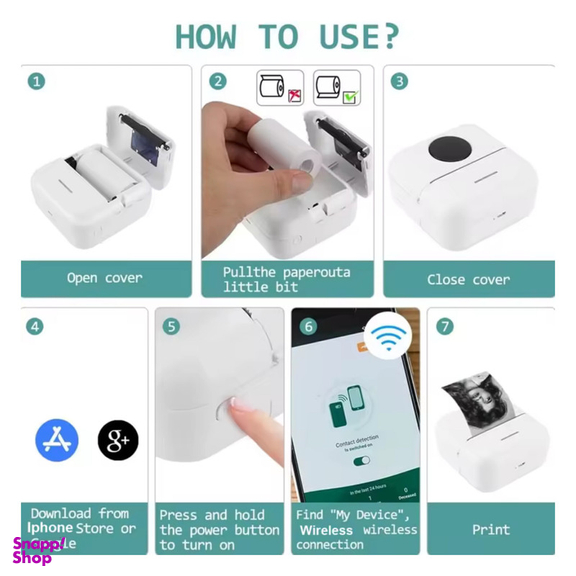 مینی پرینتر حرارتی ناب سل مدل پرتابل شارژی کد Nab-1