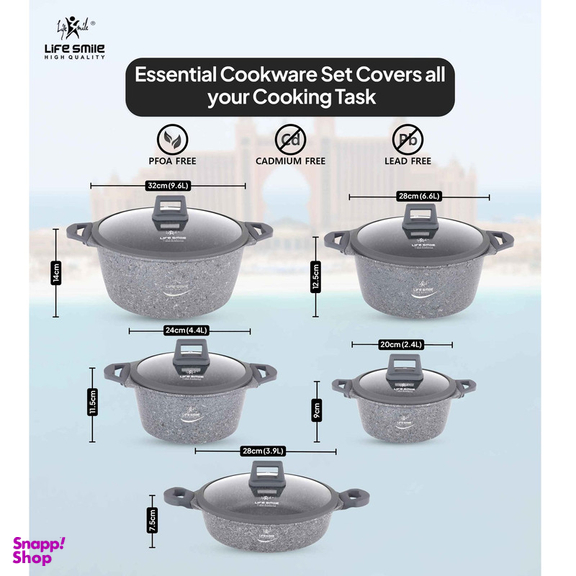 سرویس پخت و پز 10 پارچه لایف اسمایل مدل LIFEP13N-10