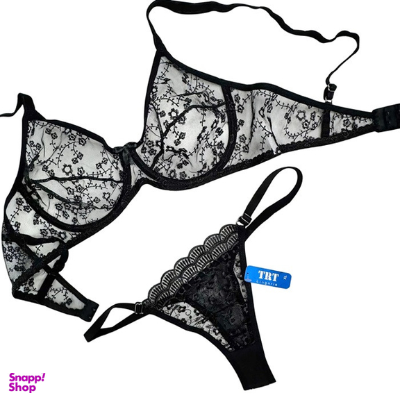 ست شورت و سوتین زنانه کد 315 رنگ مشکی