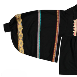 پانچو زنانه گره استایل مدل ققنوس رنگ مشکی