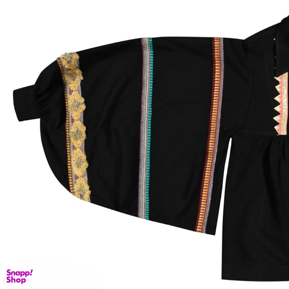 پانچو زنانه گره استایل مدل ققنوس رنگ مشکی