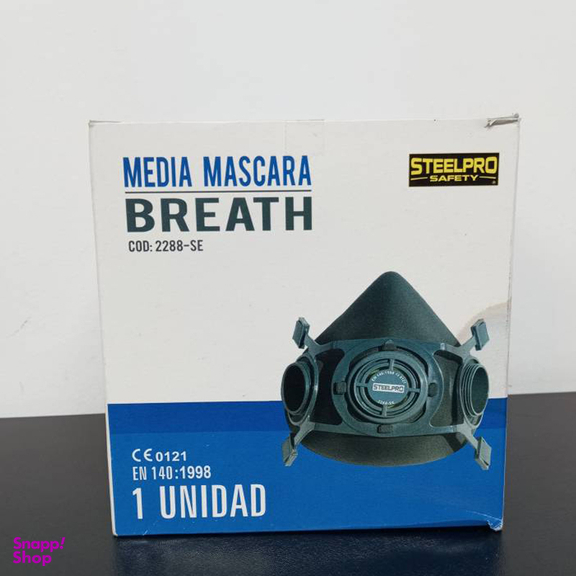 ماسک ایمنی نیم صورت دو فیلتره استیل پرو سیفتی مدل Breath کد 2288-SE