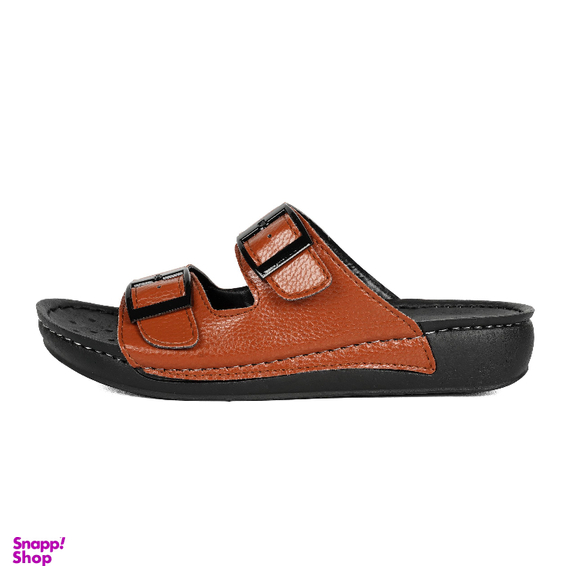 دمپایی زنانه نیکتا مدل مانک استرپ رنگ عسلی