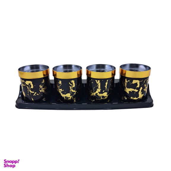 ست جای ادویه 5 پارچه رزمن مدل برکه طرح ماربل