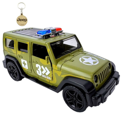 ماکت ماشین ناب سل مدل جیپ پلیس ارتشی فلزی چراغدار موزیکال JEEP POLICE به همراه جاسوییچی