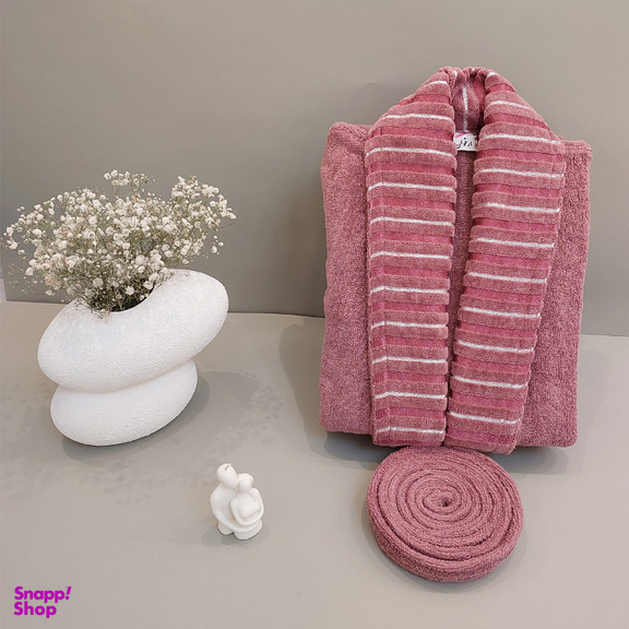 حوله پالتویی ارغوان طرح نارسیس سایز 125