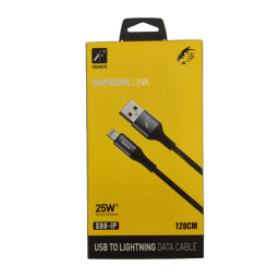 کابل دیتا USB به Lightning کی اف مدل S88-iP طول 1.2 متر