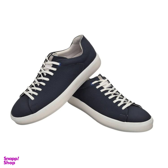 کفش طبی مردانه چرم ریباری مدل P2 رنگ آبی تیره