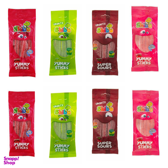 پاستیل لیکوریتز میکس شیبا وزن 100 گرم مجموعه 8 عددی