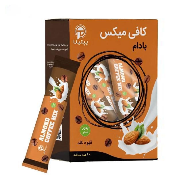 کافی میکس بادام بدون شکر پپتینا بسته 10 عددی